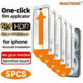 Privacy Screen Protector for iPhone - 5-Pack Tempered 9H Glass 5Pcs High Definition Tidesmit