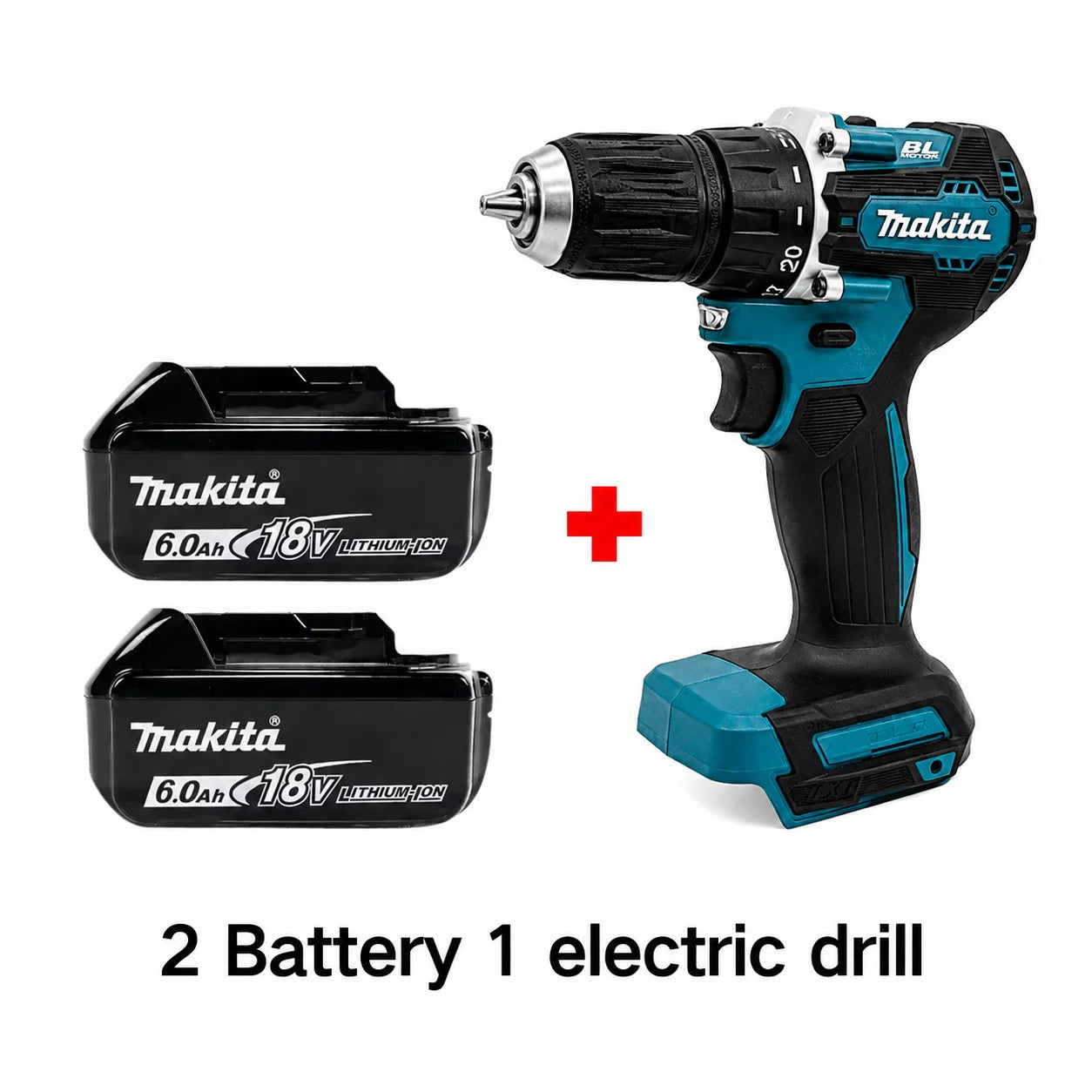 Makita DDF487 13mm Brushless Household 18V Lithium-ion Charging Impact Drill,high Torque Electric Screwdriver Makita 18V Battery