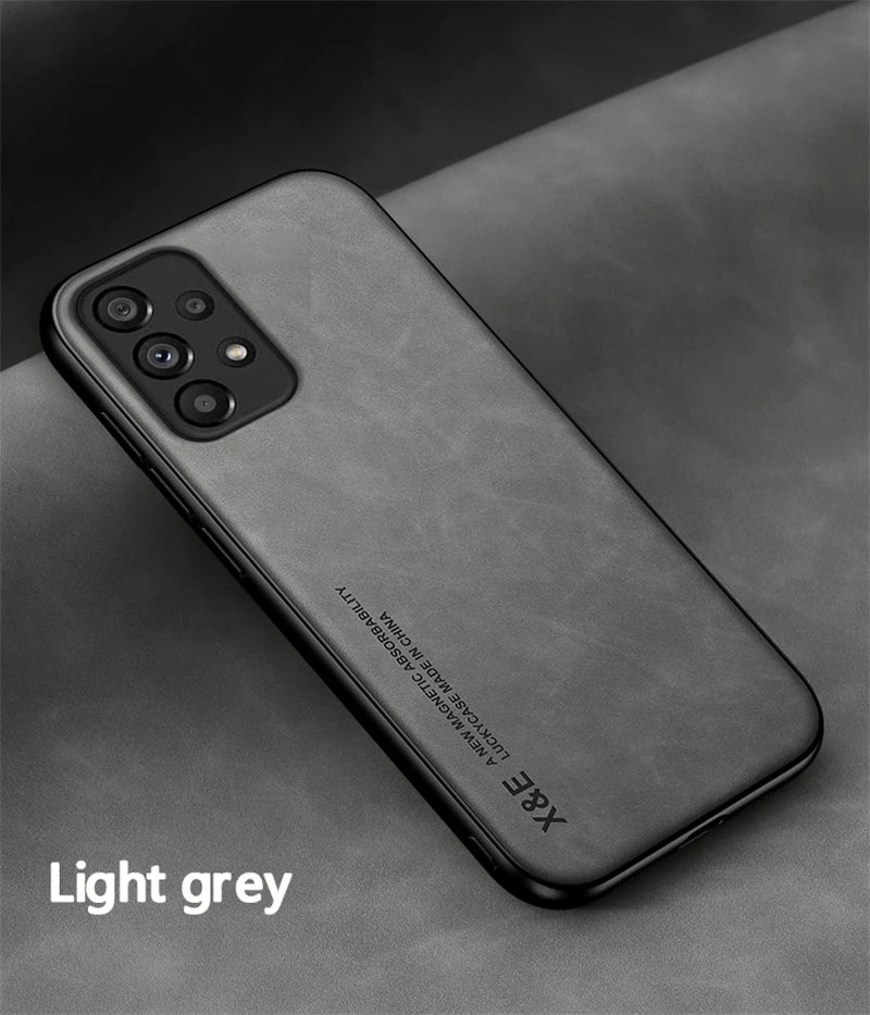 Magnetic Leather Case for Samsung Galaxy - Slim Shock-Absorbing Protective Cover Tidesmit