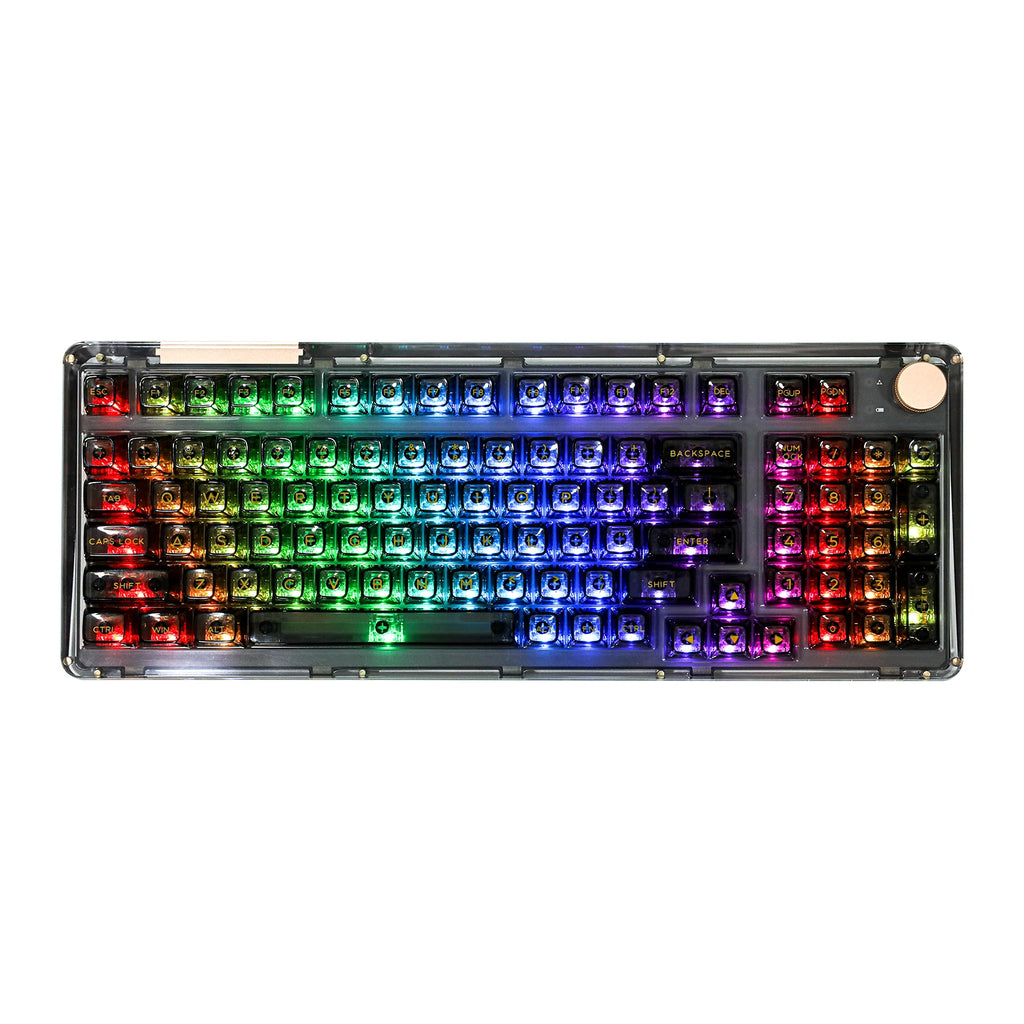 KiiBOOM Phantom 98 98-key Hot-swappable Wired/Bluetooth5.0/2.4GHz Wireless Acrylic Gasket Mechanical Keyboard