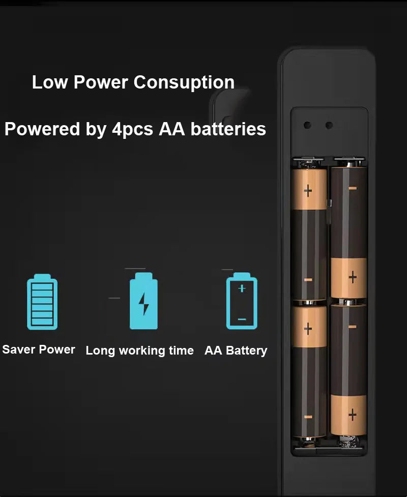 Slim 2.8CM Waterproof Sliding Door Smart Lock Fingerprint Password IC Card Key Compatibility TTlock App & Alexa Biometric Header
