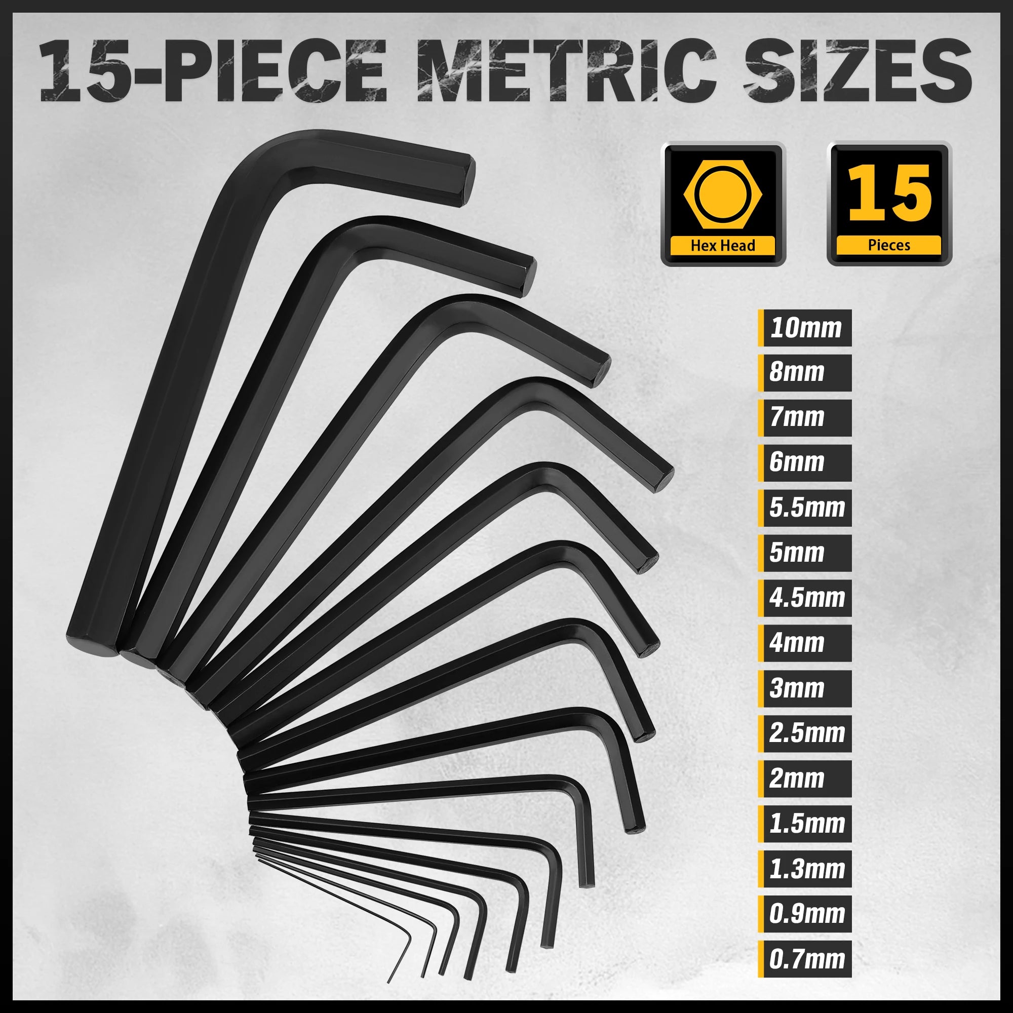 ELEAD 41PC Hex Key Allen Wrench Set Standard SAE(0.028"-3/8") & Metric(0.7mm-10mm) & Torx(T9-T50) in Storage Case