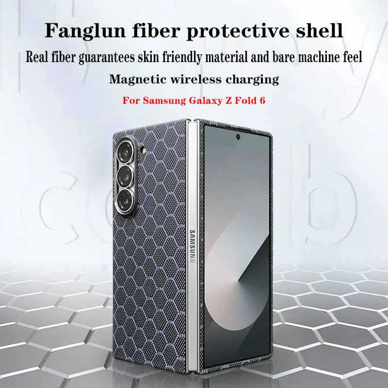 Samsung Galaxy Z Fold 7 Magnetic Carbon Fiber Case | Slim Shock Protection Tidesmit