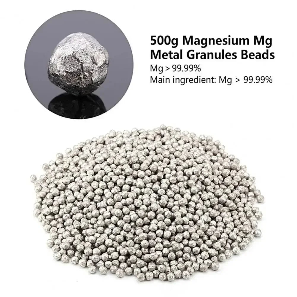 Bag Magnesium Beads High Strength Low Density Refractory 500g Metal Magnesium Mg Small Granules Beads for Home