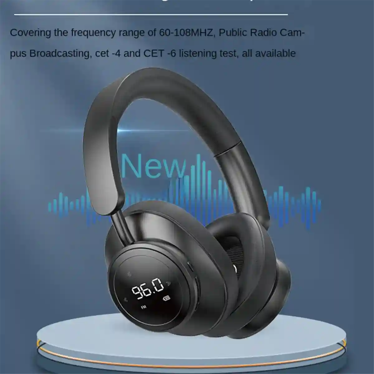 Wireless Headphones with Active Noise Cancellation - Over-Ear Foldable Tidesmit