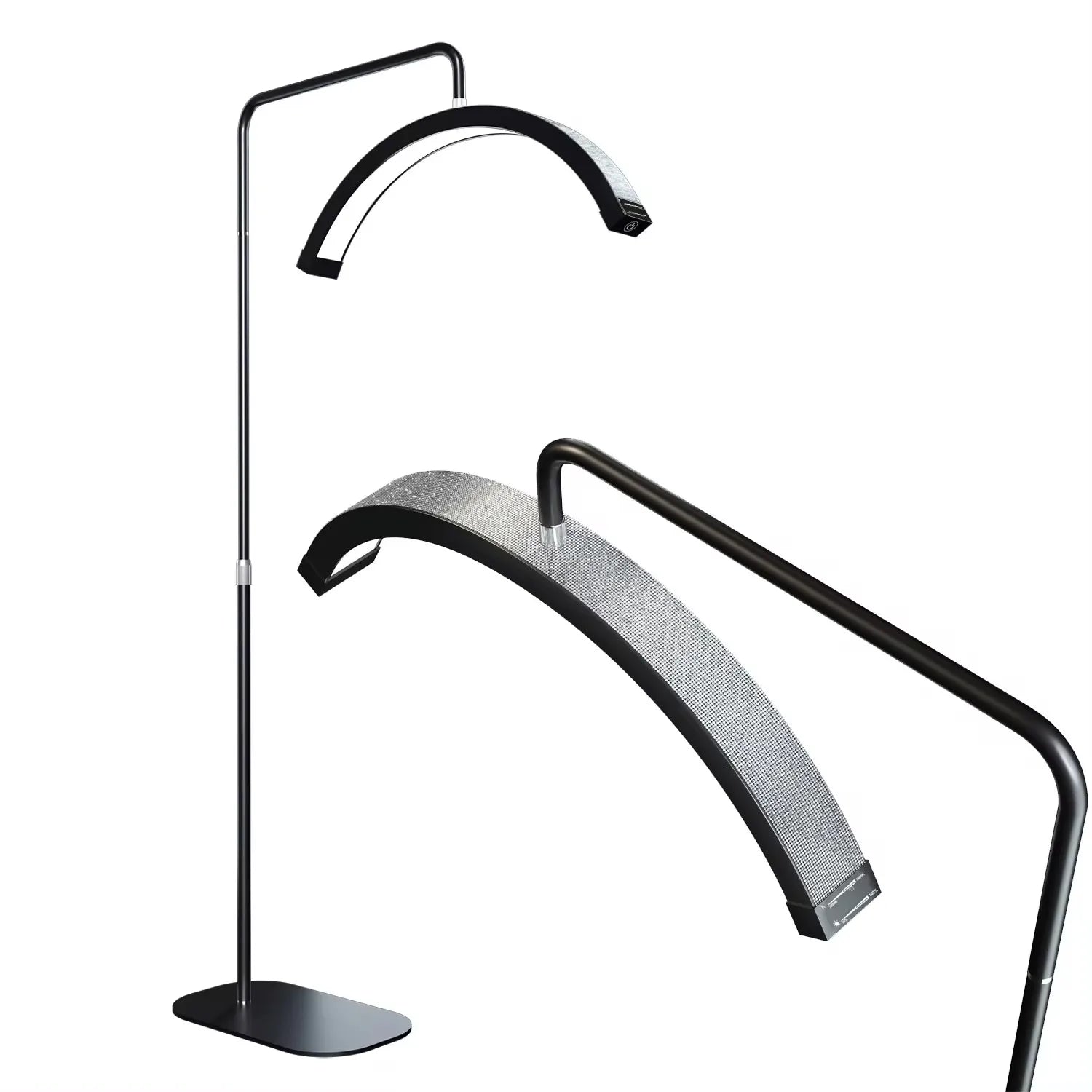 Half Moon LED Beauty Light for Lash and Nail | Adjustable 28 Inch Tidesmit Y9II black-pln 25in Tidesmit