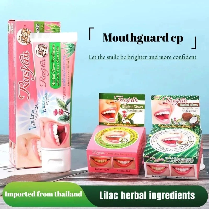 Tidesmit Rasyan herbal toothpaste and tooth powder with clove and coconut oil for natural teeth whitening