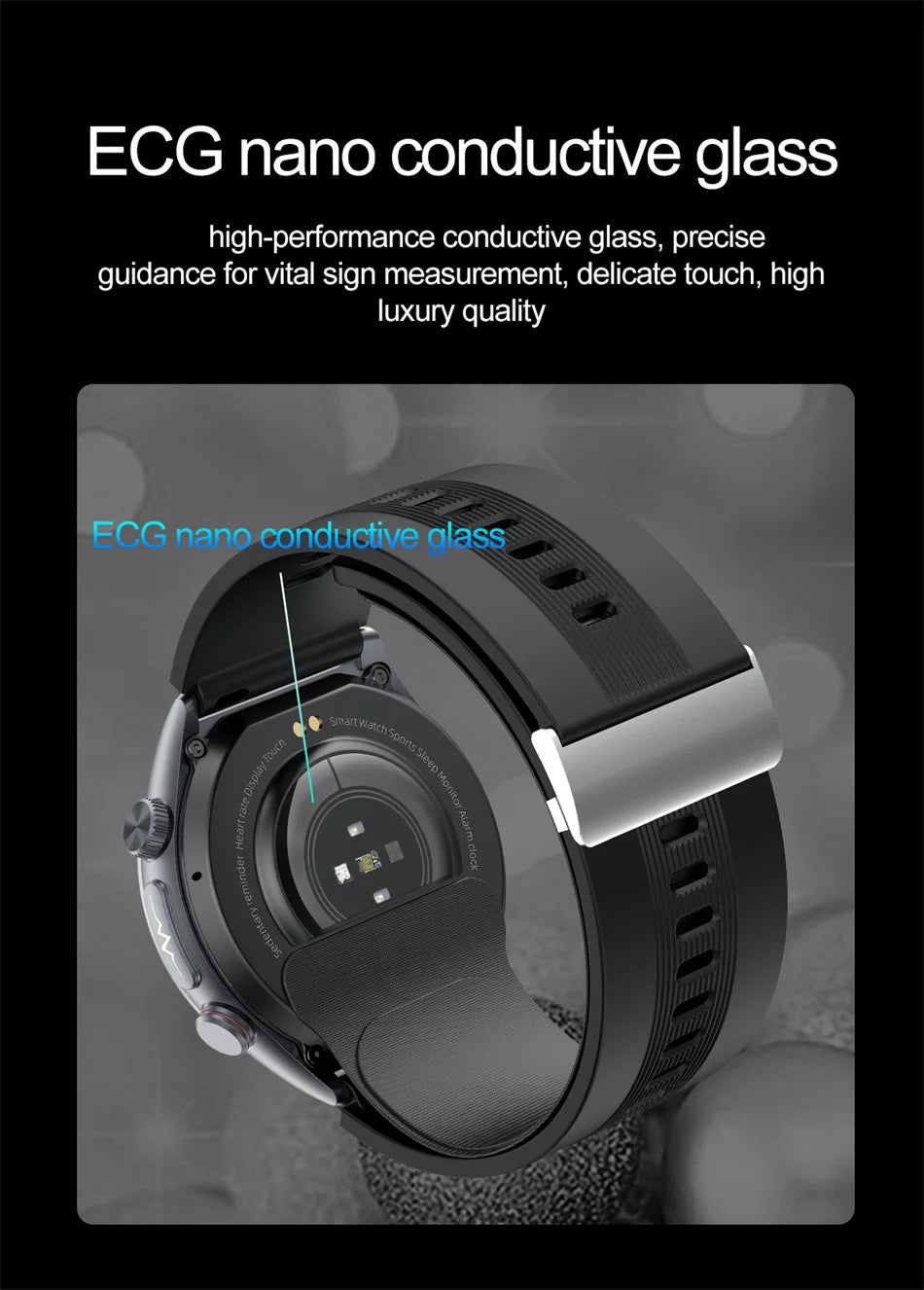 New AI Diagosis ECG Health Smart Watch Men Blood Pressure Lipid Uric Acid NFC Air Pump Airbag Health Smartwatches For men Women