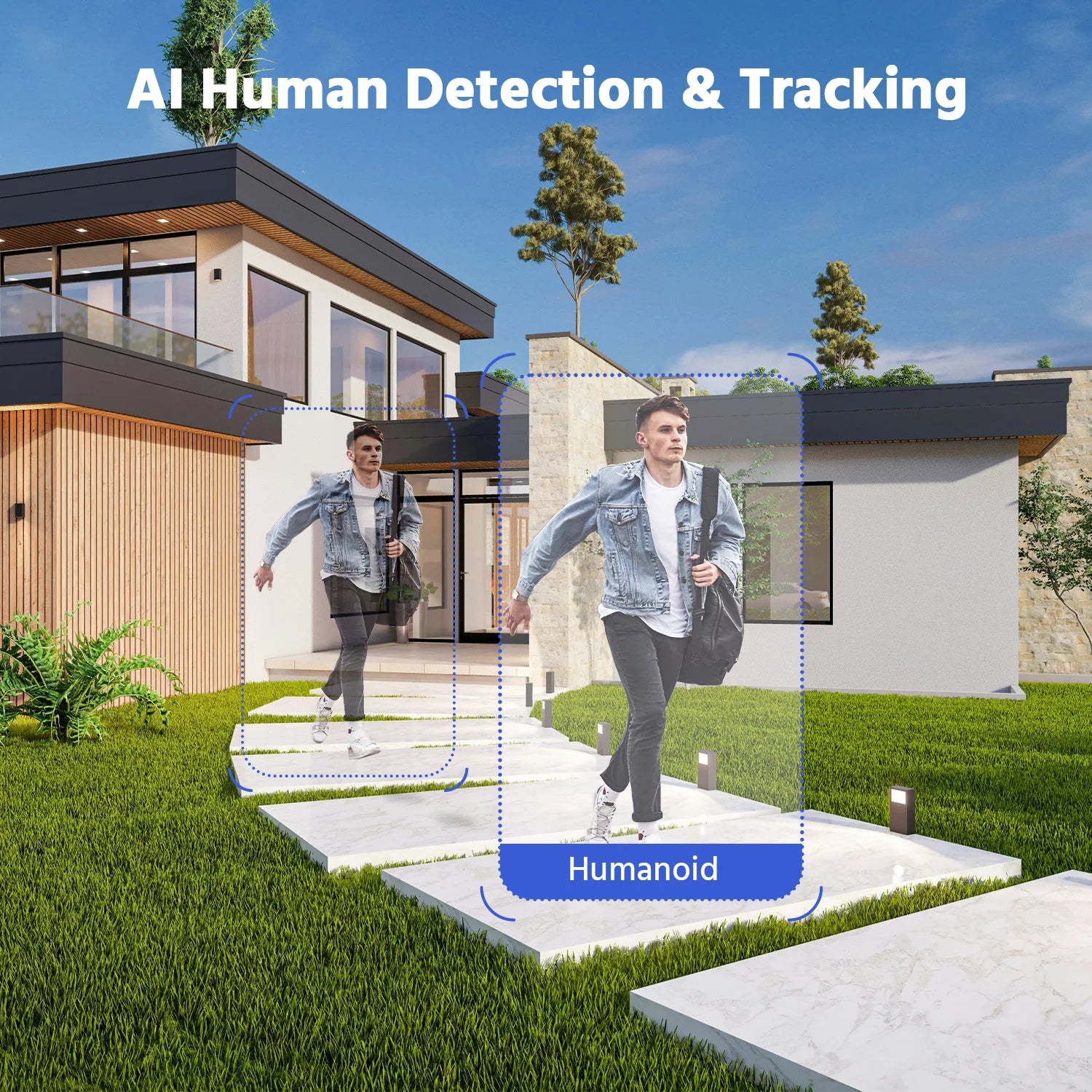 ANNKE 3 Inch PTZ Dual-Lens Security Camera, 5+5MP Dual-View on One Screen, 12X Optical Zoom, AI Human Tracking, Smart Dual-Light Full-Color Night Vision, Two-Way Audio, Siren Alarm, Alexa/Google Home Compatible