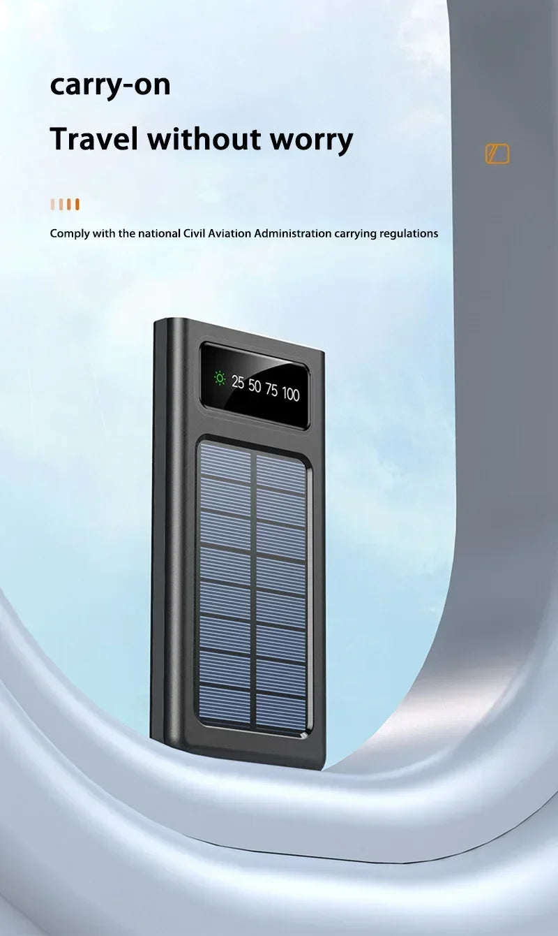 Portable Fast Charging Power Bank 80000mAh - 200000mAh with 4 Cables Tidesmit