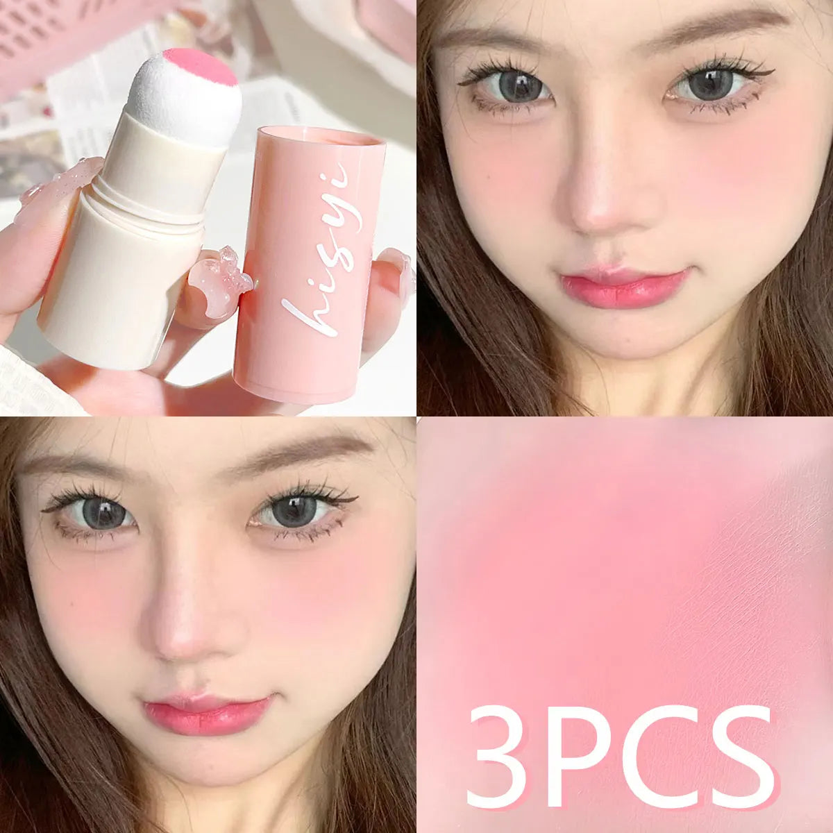 Tidesmit Cloud Soft Matte Blush Stick for natural brightening and flawless face makeup texture close-up