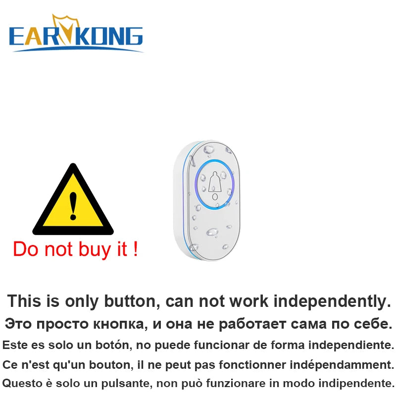 Waterproof Wireless Doorbell Home Welcome Smart Home Door bell 300m Remote Smart Bell Chime EU UK US Plug Optional