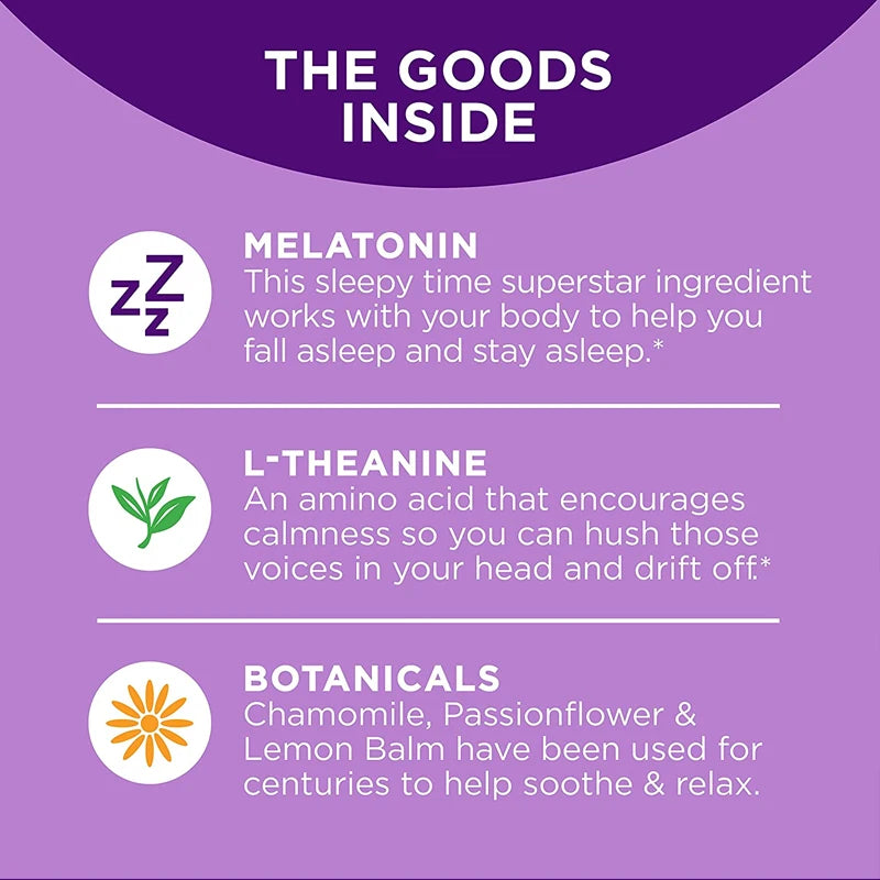 With 3 Mg Melatonin & L-Theanine Capsules, Sleep Support Helps Calm Mind and Body for Better, Longer Sleep 120 CapsulesSupplemen