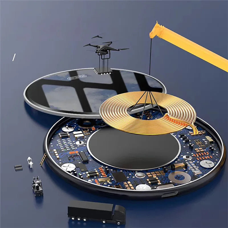 15W Wireless Charger Fast Charging for iPhone 15 14 13 X XR XS Max 8 for Samsung S10 S20 Note 10 20 Xiaomi Huawei Honor Phone