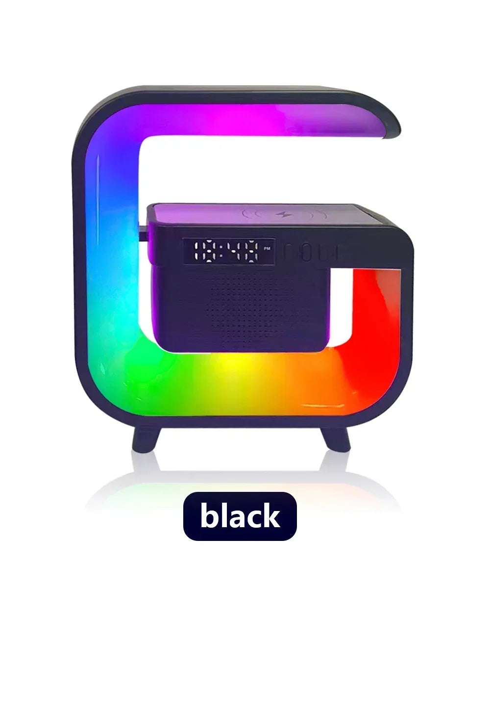 Portable Bluetooth Speaker with RGB Light, Wireless Charging & FM Radio Tidesmit