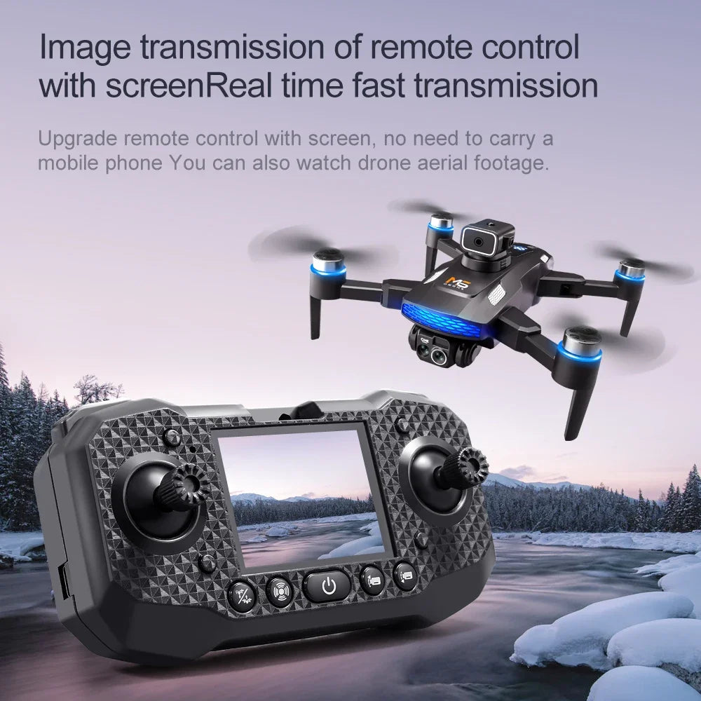 8K Camera Drone with FPV Screen Remote Control - Black Tidesmit