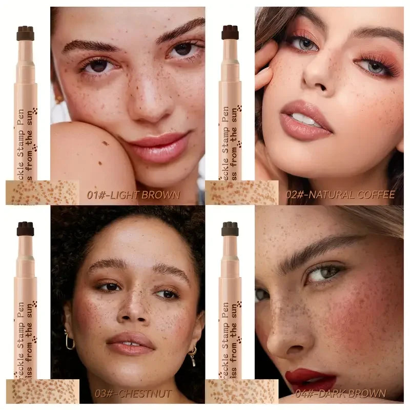 Tidesmit waterproof fake freckles pen for natural dotted makeup, shade swatch and texture detail