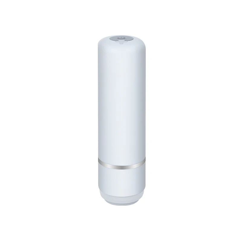 Rechargeable vacuum sealer air pump, white cylinder with vacuum cap