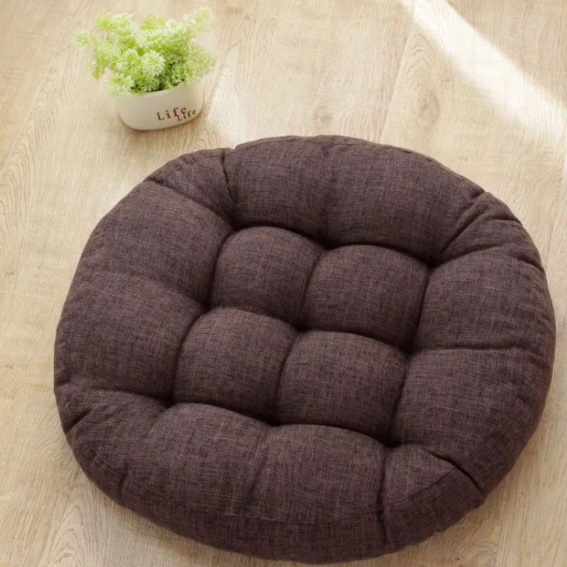 Inyahome Yoga Round Mat Pouf Seat Pillows Sofa Chair Bed Car Seat Pillows Cushions Floor Mat Meditation Pads for Dining Room