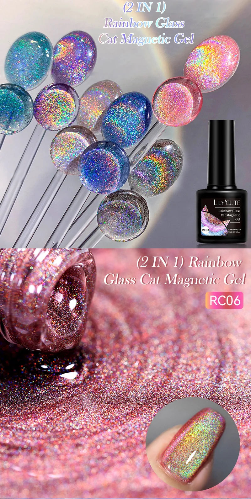 Magnetic Cat Eye Gel Nail Polish – Reflective UV Soak Off Kit Permanent Makeup Machines Tidesmit