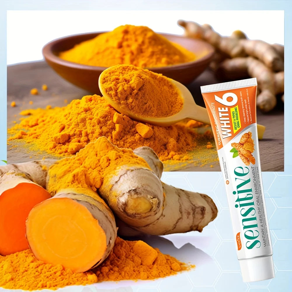 Tidesmit turmeric toothpaste 100g tube for natural teeth whitening and deep cleaning for fresh breath