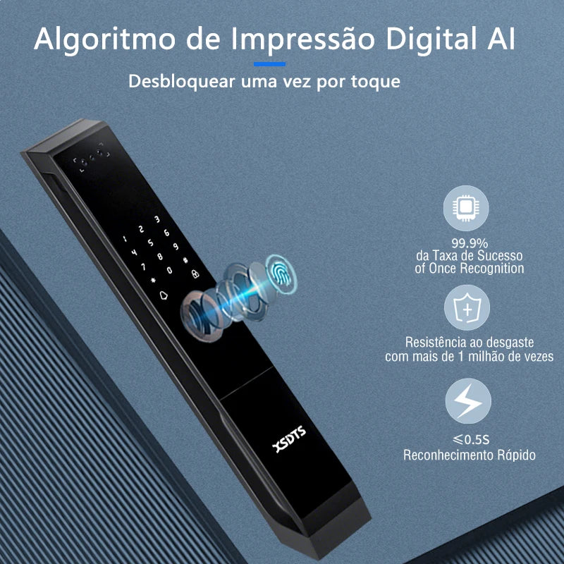 XSDTS TT-LOCK APP Voice Intercom Palmar vein Camera Smart Lock 3D Face Recognition Fingerprint Password Smart Door Lock