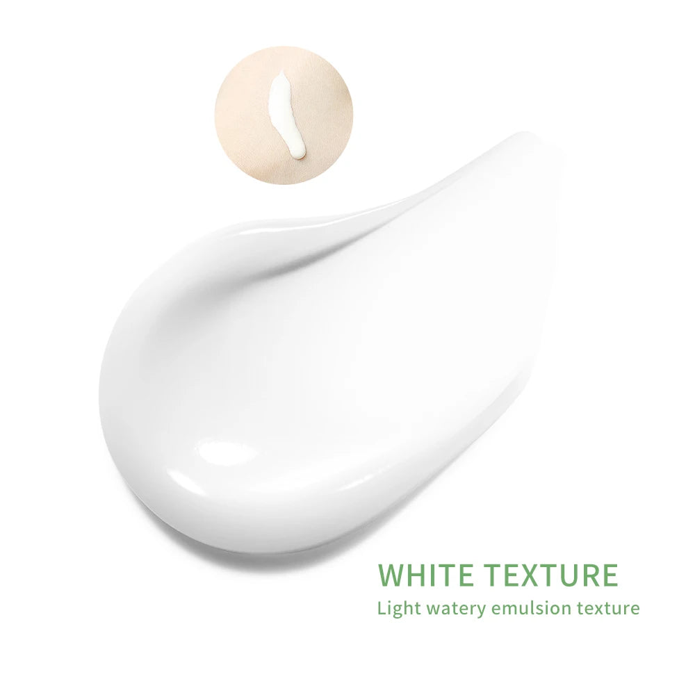 Tidesmit SPF 50 Centella Asiatica sunscreen essence texture detail view for dry oily and sensitive face makeup