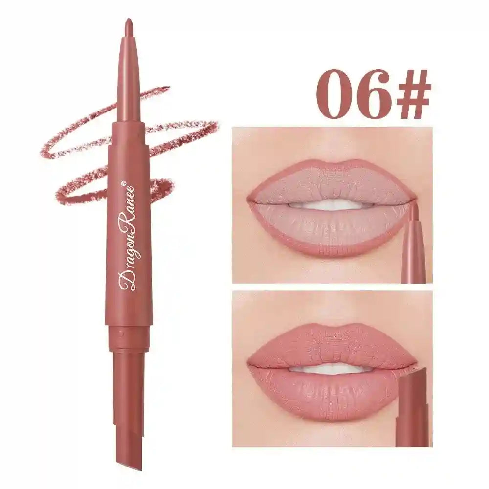 Matte Lip Liner and Lipstick Pen | Waterproof Long Lasting 2-in-1 Lip Care 06 Tidesmit