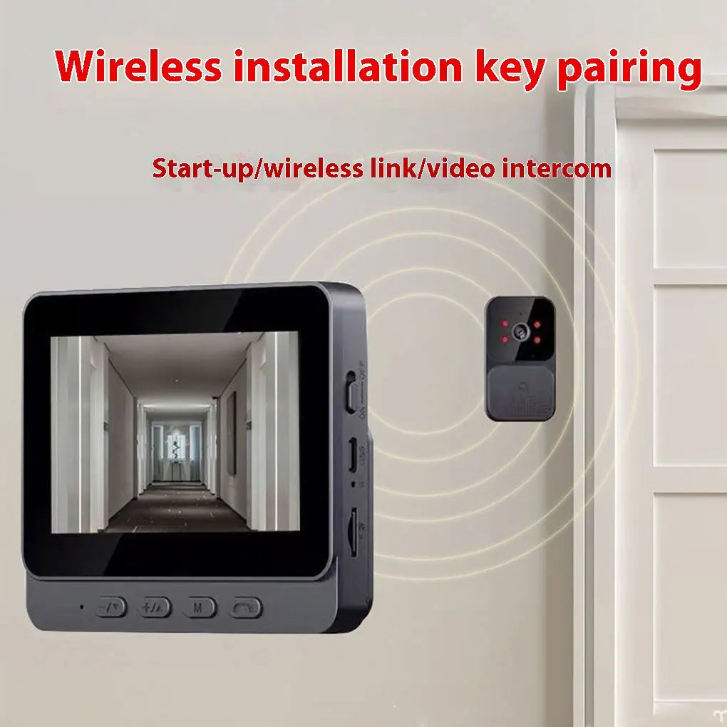 Wireless intercom Doorbell HD Night Vision 4.3in lPs screen Waterproof Visual Doorbell camera smart Home security Video By Bell
