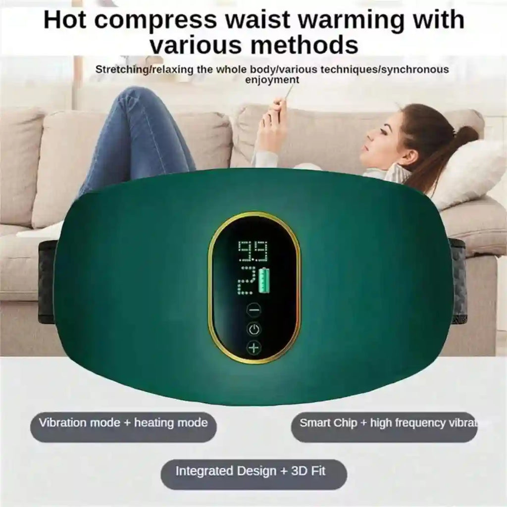 Electric Abdominal Massage Belt - Portable Muscle Relief - Green Back Massage Instrument Tidesmit