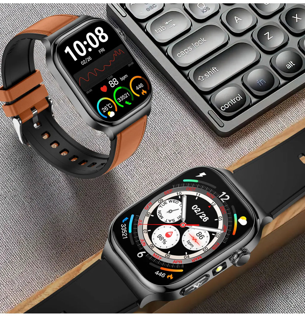 2026 New ECG Heart Health Analysis Smart Watch Accurate Uric Acid Blood Pressure Body Fat Five organ Fitness Health Smart Watch