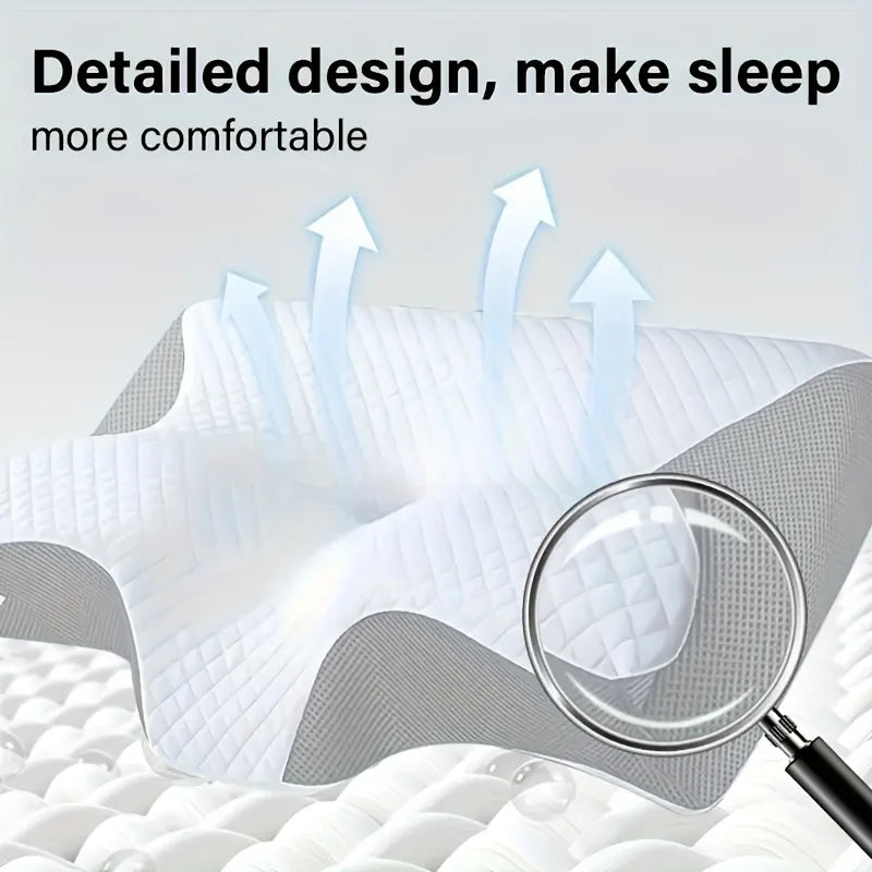 Ergonomic Neck Pillow for Muscle Relief - Contoured Gray Tidesmit Back Massage Instrument Tidesmit