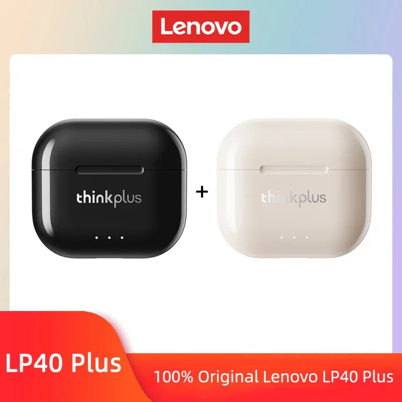 Lenovo LP40 II TWS Wireless Bluetooth Earphones by Tidesmit Black Beige Tidesmit