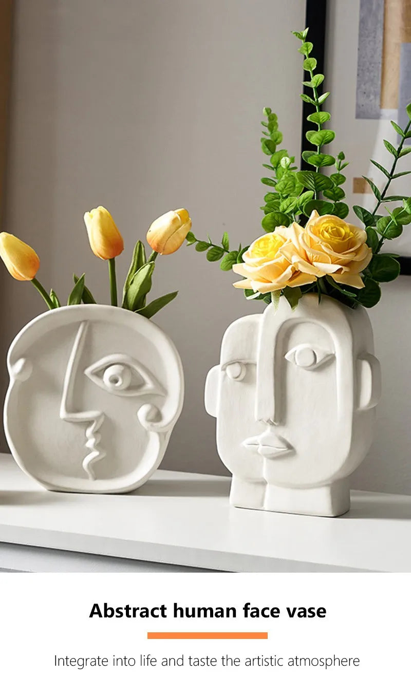 Nordic ceramic vase, dried flowers vases, living room, bedroom, interior, office, home decoration accessories ceramic vase