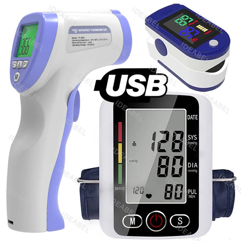 Tensiometer Heart Rate Pulse Meter BP Monitor Healthy Digital Arm Blood Pressure Meter Cuff Medical Automatic Pressure Tonometer