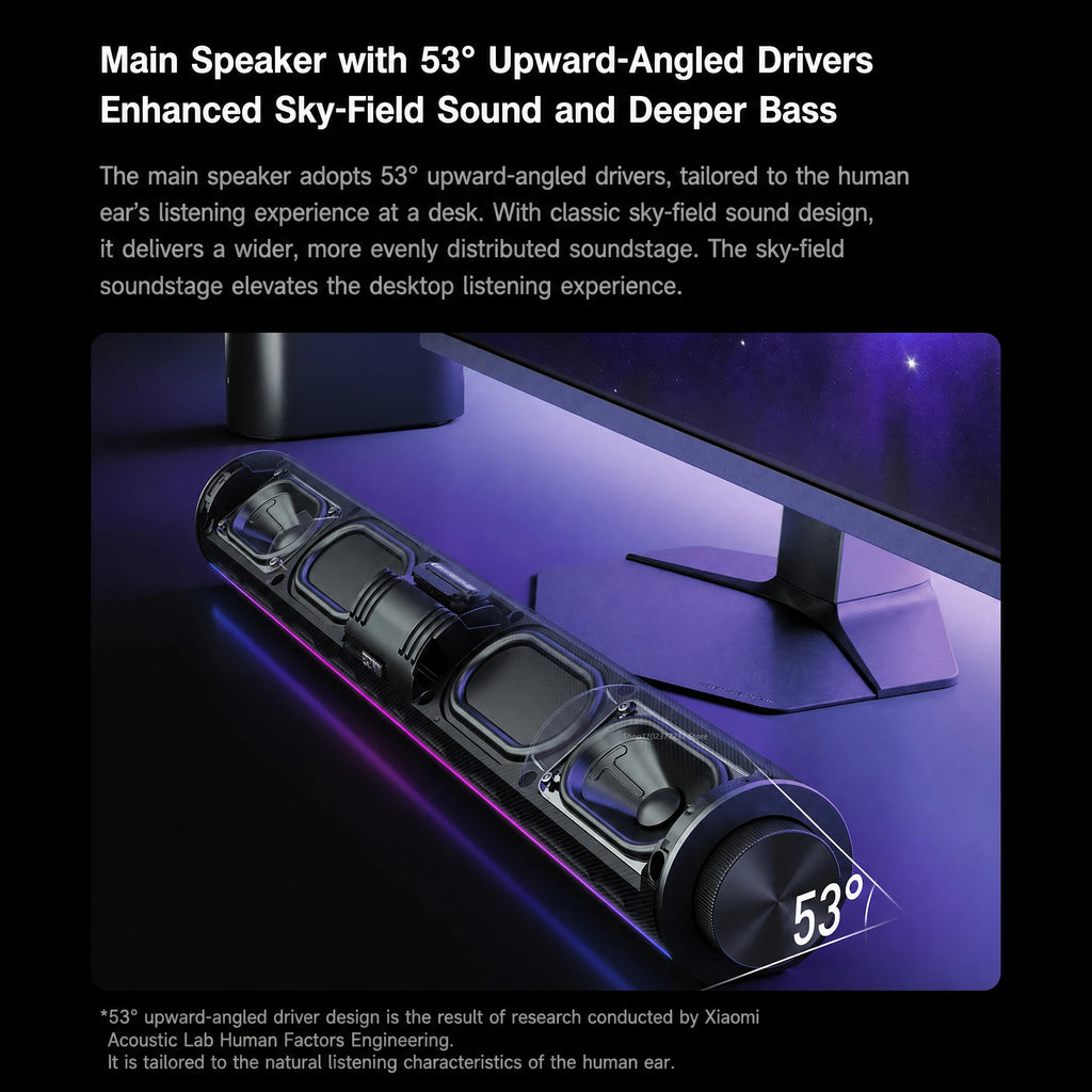 NEW Mijia REDMI Computer Speaker 2 Pro Four-Unit Two-Channel Stereo RGB Ambient Light Bluetooth 5.0 Built-in Microphone CN