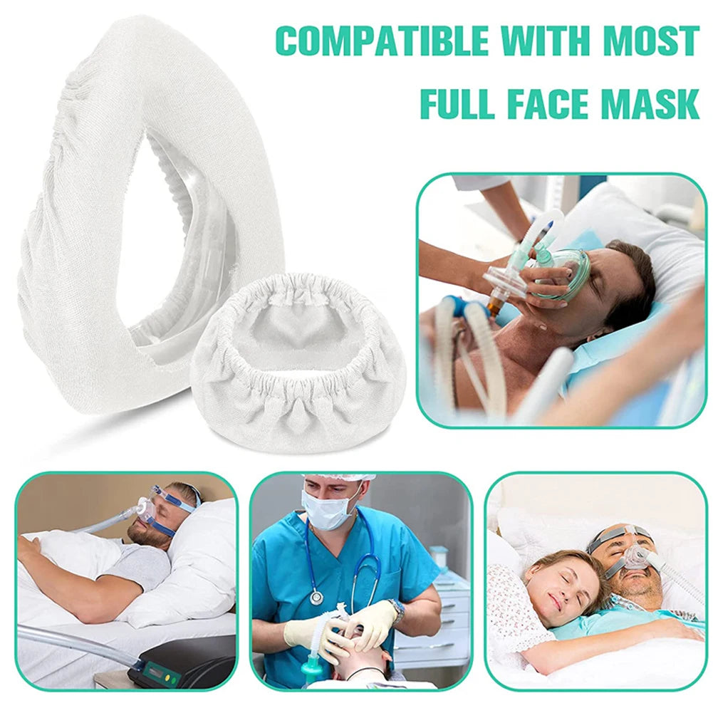 CPAP Mask Liners for Full Face Masks Moisture Wicking, Pressure Reducing, Comfort Enhancing,Washable,Cotton Cover