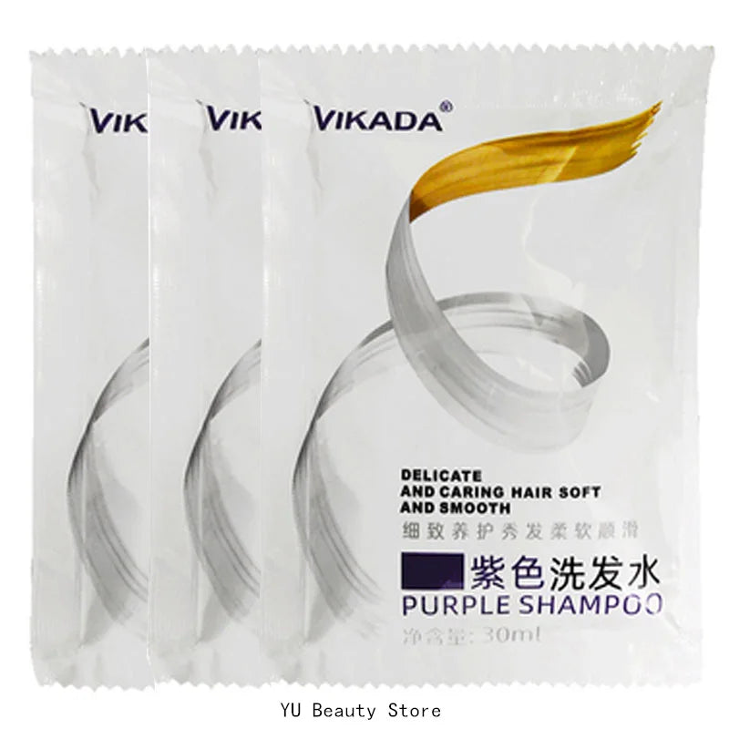 Professional Remove Yellow Shampoo Bleached Hair Anti-Yellow Lock-Color Shampoo Silver White Gray Smooth Shine Fluffy Hair Care