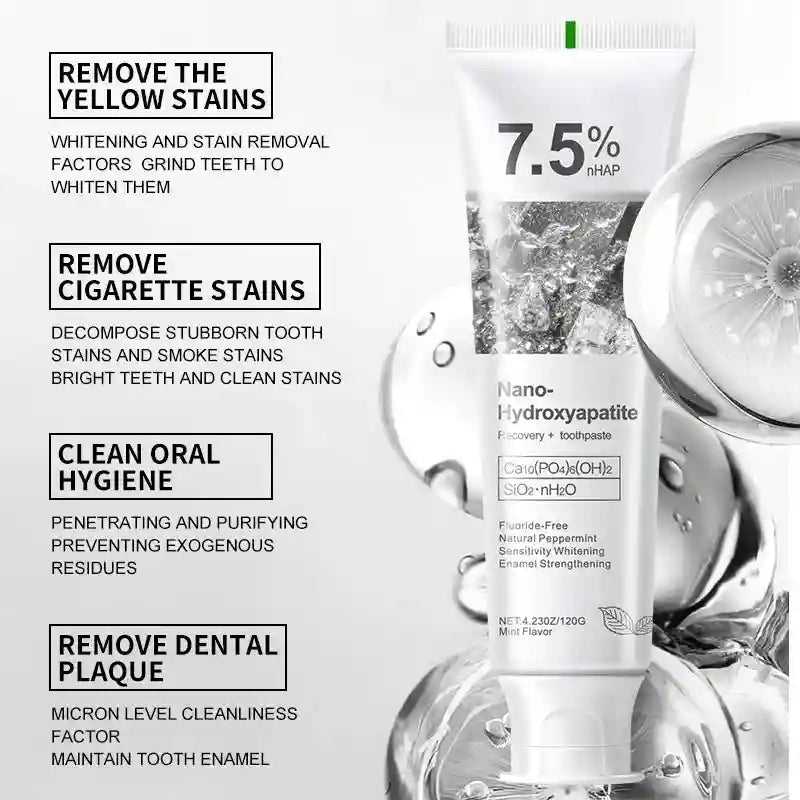 Tidesmit 7.5% Hydroxyapatite Probiotic Whitening Toothpaste for enamel repair and fresh breath