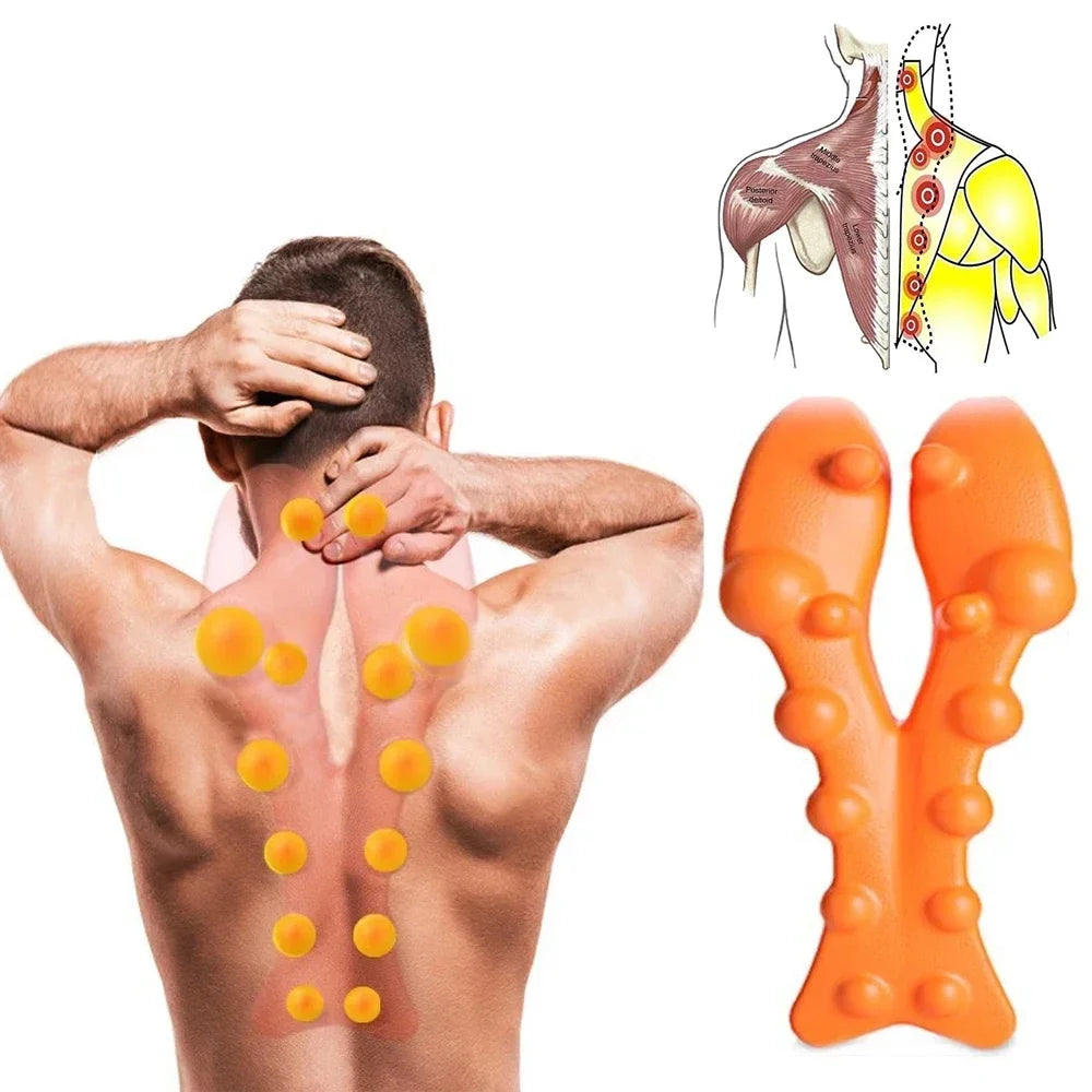 Back Stretcher Device: Spinal Decompression for Muscle Recovery - Orange Fascia Gun Tidesmit