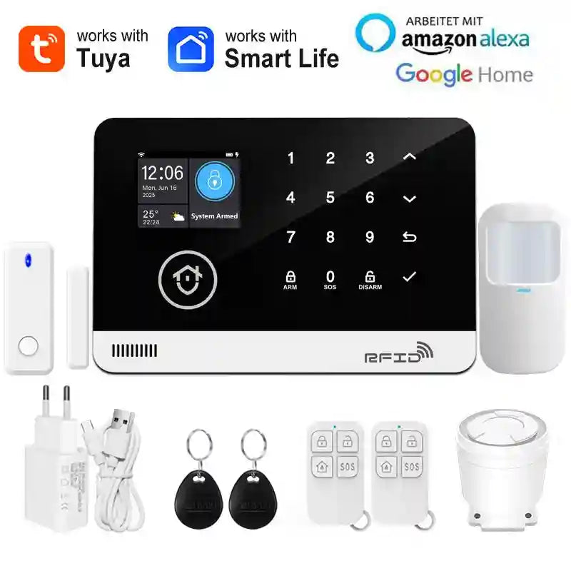WiFi GSM Home Security Alarm System - Smart Home App Control Option A Tidesmit