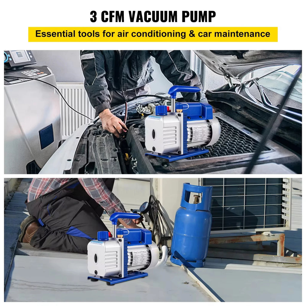 VEVOR Pro Leg Stretcher 220LBS Leg Stretch MachineHeavyDutySingleStageVacuumPump3CFM1/4HPForRefrigerationVacuumPackaging
