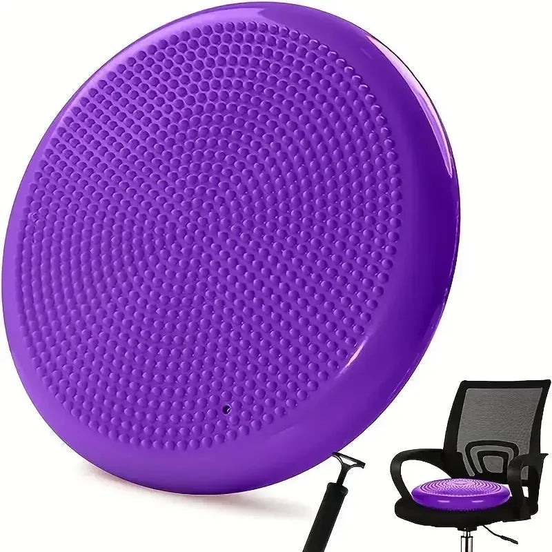 Anti-burst Inflatable Balance Pad Thickened Massage Cushion Yoga Fitness Mat for Home Pilates Workout