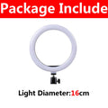 LED Ring Light with Phone Stand - Adjustable Dimmable Selfie Lamp 16cm Only Lamp Tidesmit