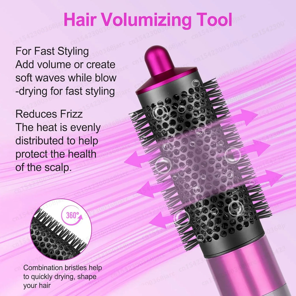SenCiciMen X9 hot air brush styler with pink and black round brush attachment for volumizing and professional drying.