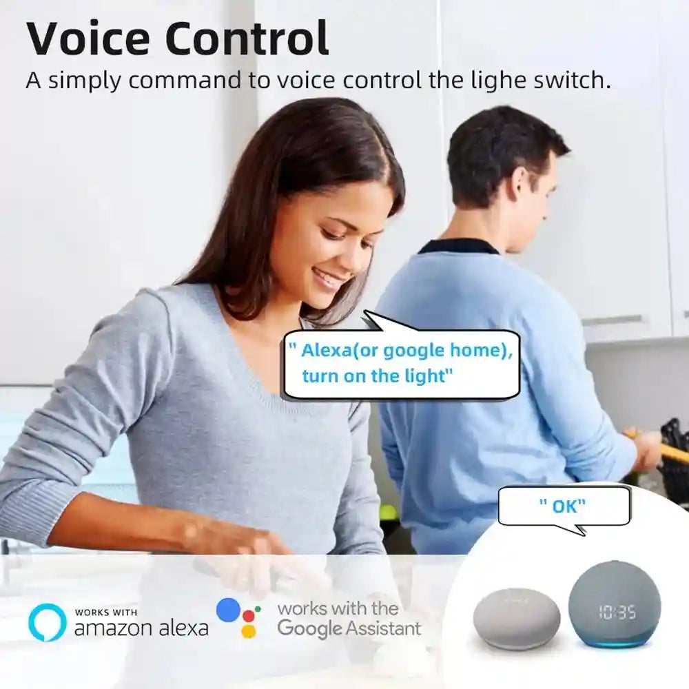WiFi Smart Switch 16A Module – 2-Way Alexa and Google Home Compatible Tidesmit