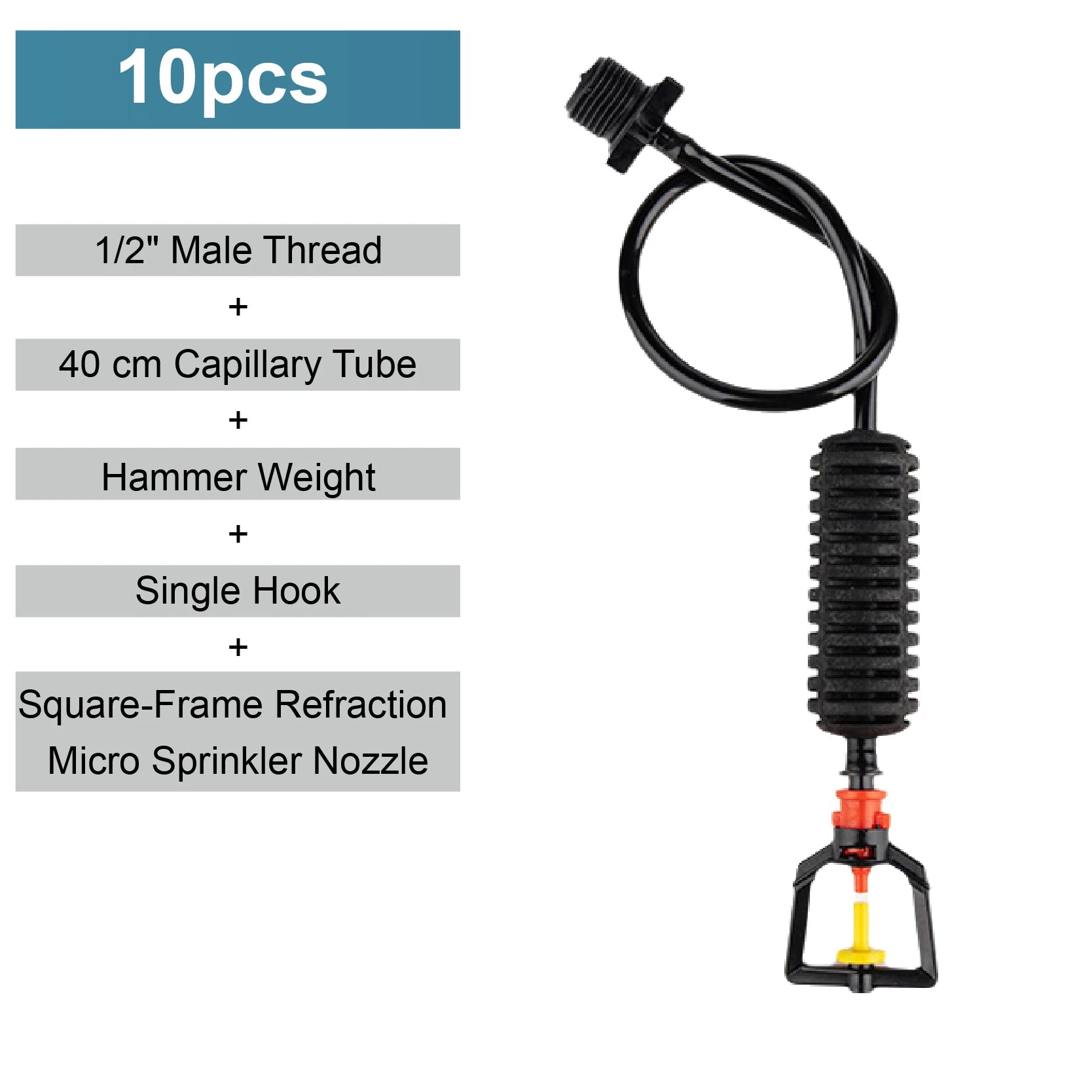 Greenhouse Hanging Mist Sprayer 360° Rotating Irrigation Spray Nozzle Fogging Sprinkler Nozzle for Garden Irrigation