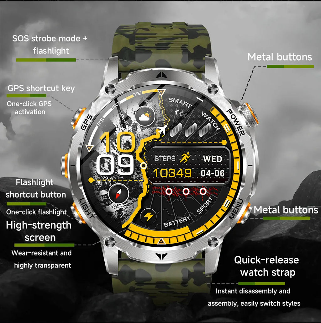 New T-Rex3 Ultra 1100mAh Battery Smart Watches GPS Track Compass IP69K Waterproof Sports Tracker Outdoors Military Smartwatches