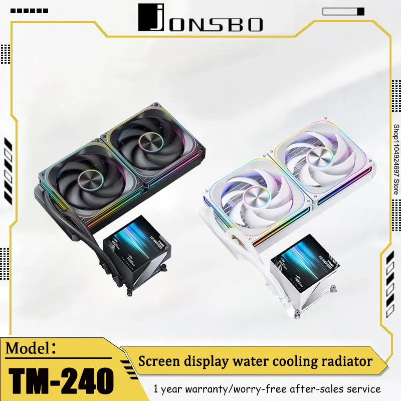 Jonsbo TM-280/TM-360 Integrated Water Cooling Radiator 3.95-inch Screen ARGB Lighting Effect Desktop Computer Case Water Cooling