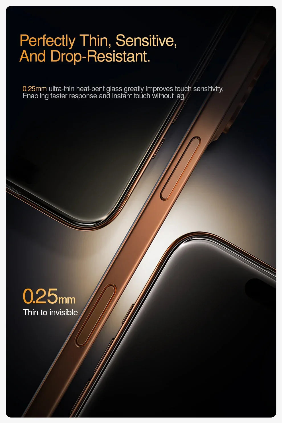 iPhone 17 Pro Max Screen Protector - 9H Tempered Glass HD Anti-Scratch Tidesmit
